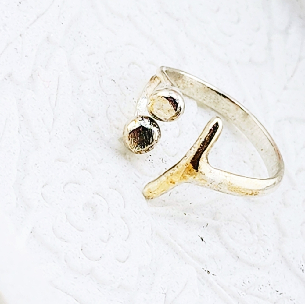 HAPPY FACE ADJUSTABLE HANDMADE RING SIZE 4 - Picture 9 of 9